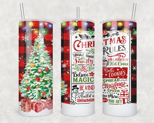 Christmas Rules Tumbler