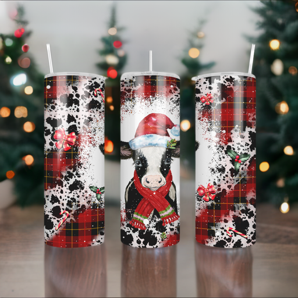 Christmas Cow Tumbler