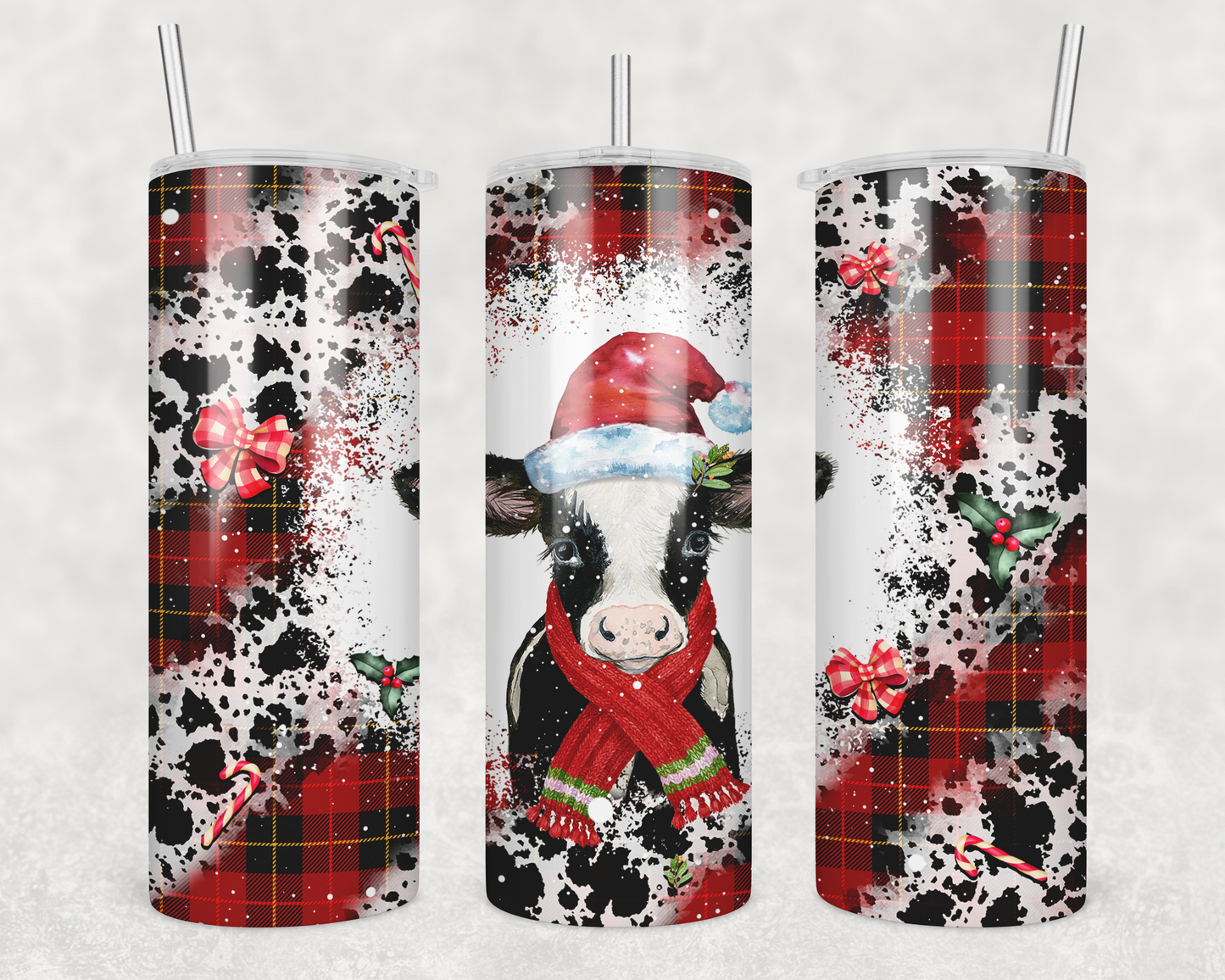 Christmas Cow Tumbler